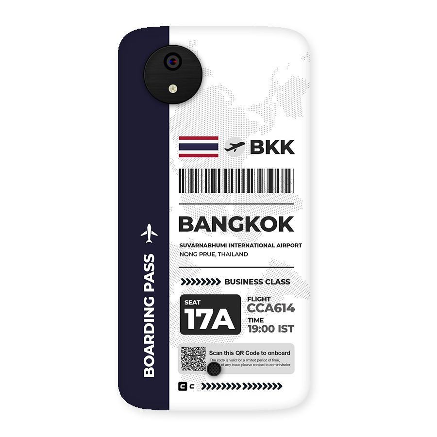 International Boarding Pass Bangkok Back Case for Canvas A1  AQ4501