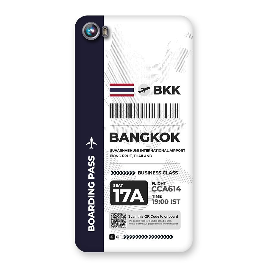 International Boarding Pass Bangkok Back Case for Canvas Fire 4 (A107)