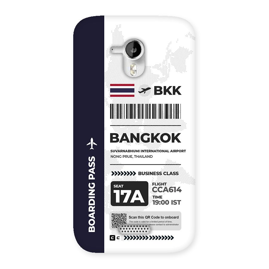 International Boarding Pass Bangkok Back Case for Canvas HD A116