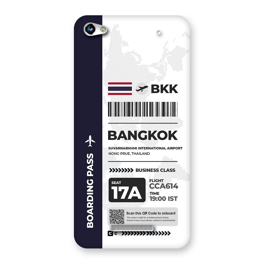 International Boarding Pass Bangkok Back Case for Canvas Hue 2 A316