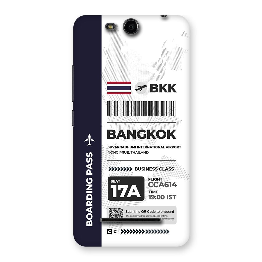 International Boarding Pass Bangkok Back Case for Canvas Juice 3 Q392
