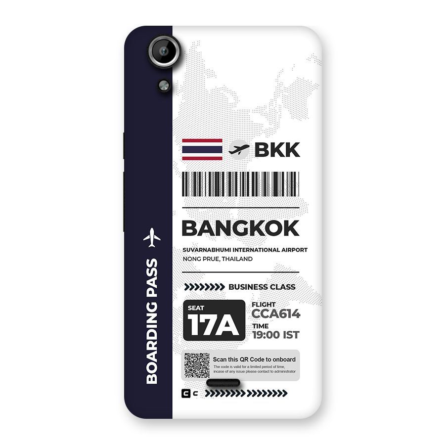 International Boarding Pass Bangkok Back Case for Canvas Selfie Lens Q345