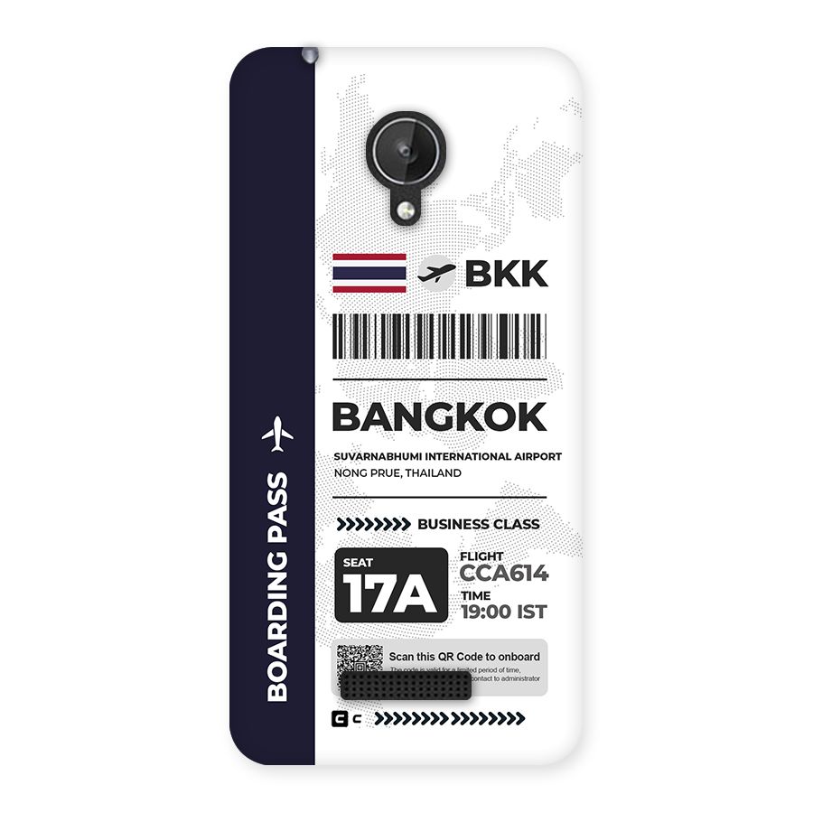 International Boarding Pass Bangkok Back Case for Canvas Spark Q380