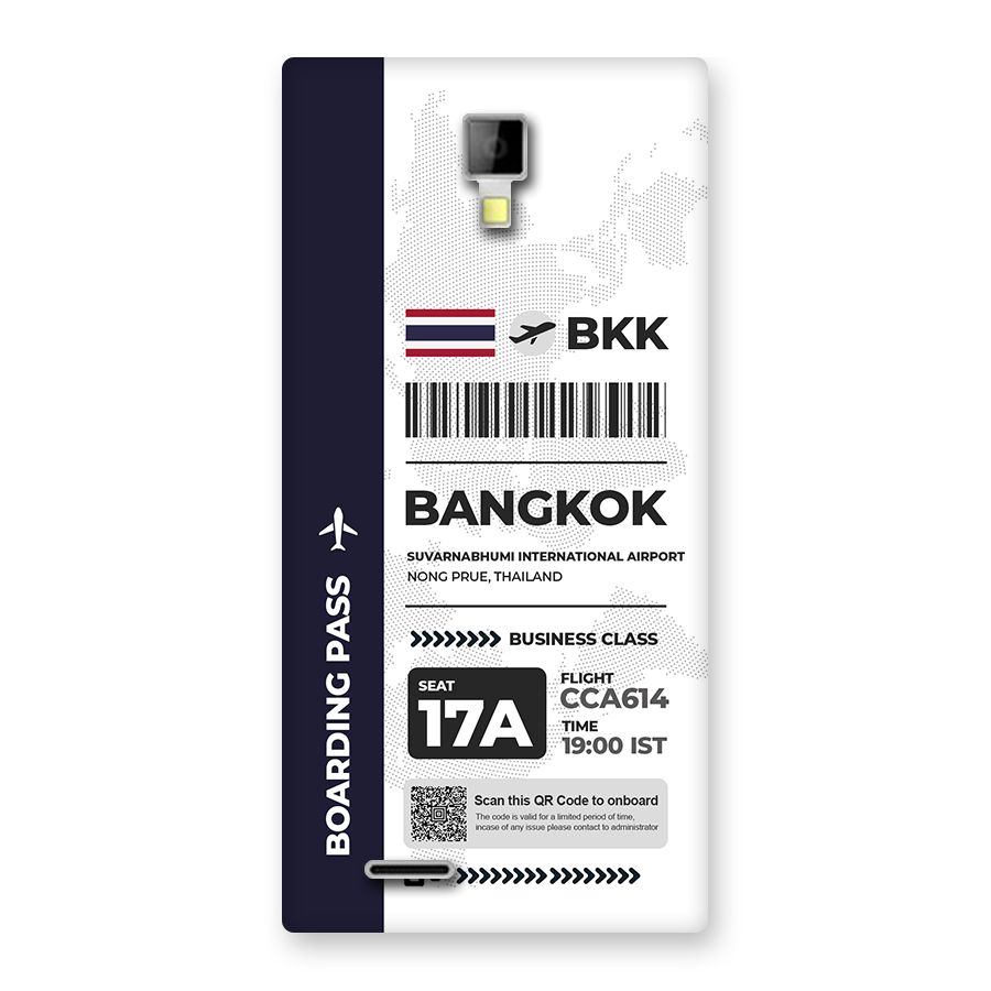 International Boarding Pass Bangkok Back Case for Canvas Xpress A99