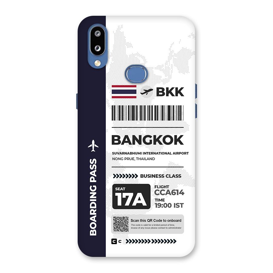 International Boarding Pass Bangkok Back Case for Galaxy M01s