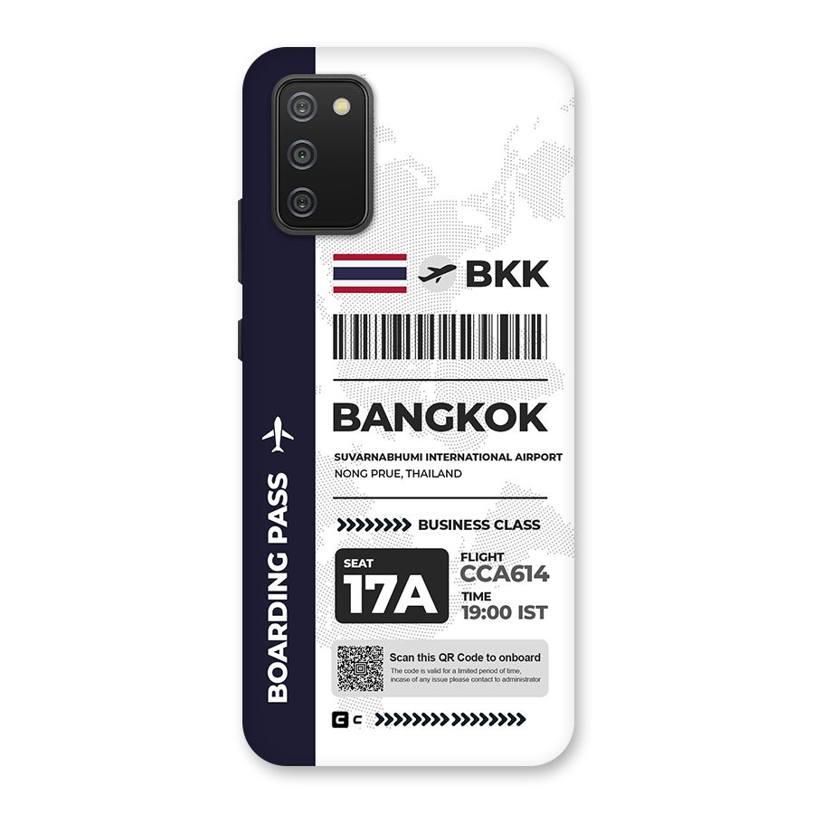 International Boarding Pass Bangkok Back Case for Galaxy M02s