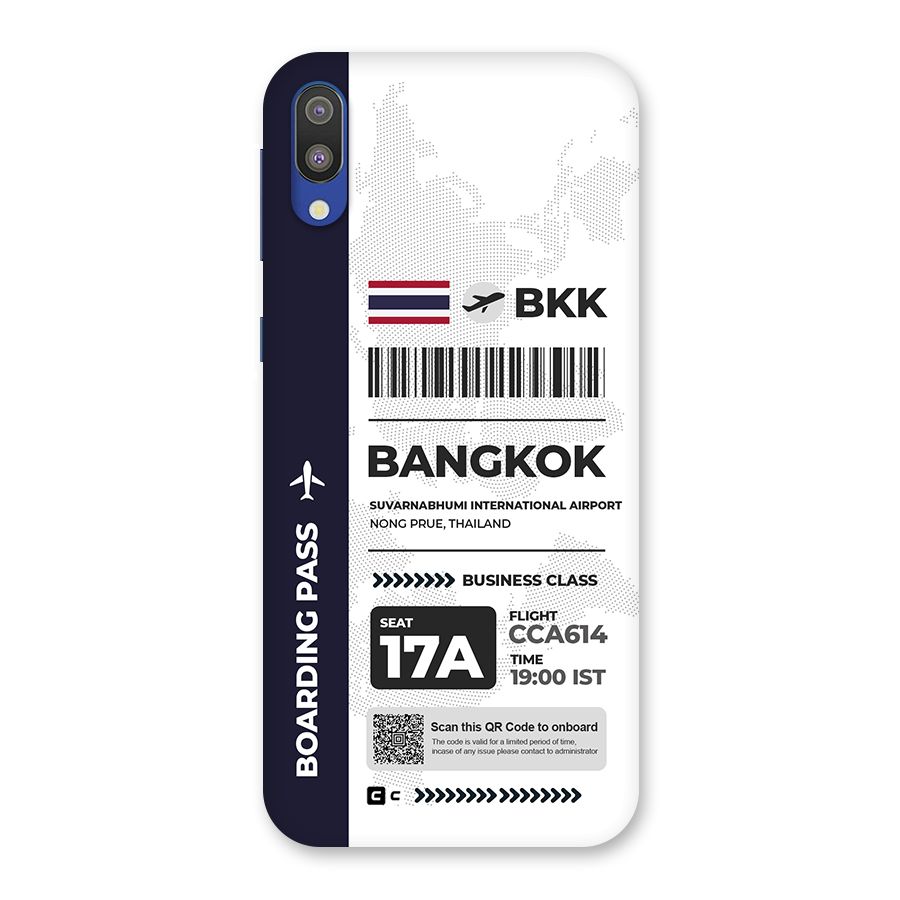 International Boarding Pass Bangkok Back Case for Galaxy M10