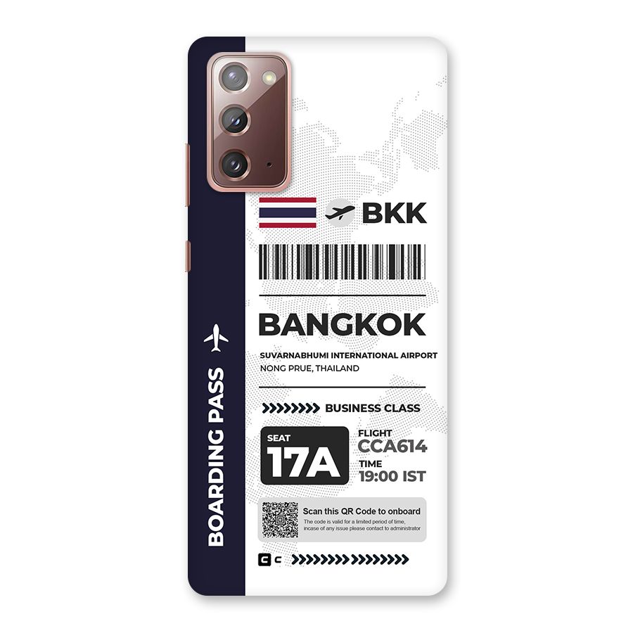 International Boarding Pass Bangkok Back Case for Galaxy Note 20