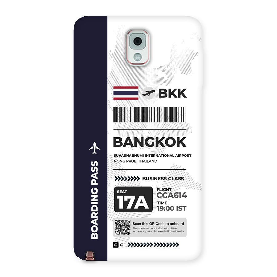 International Boarding Pass Bangkok Back Case for Galaxy Note 3