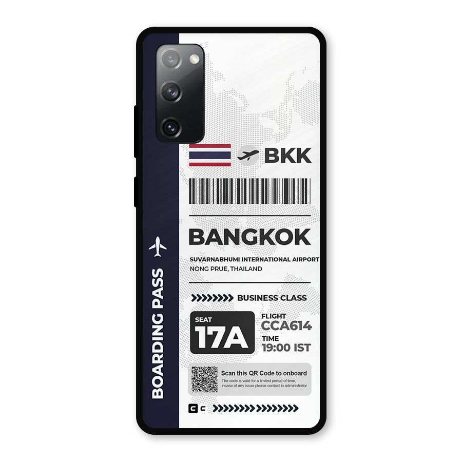 International Boarding Pass Bangkok Metal Back Case for Galaxy S20 FE 5G