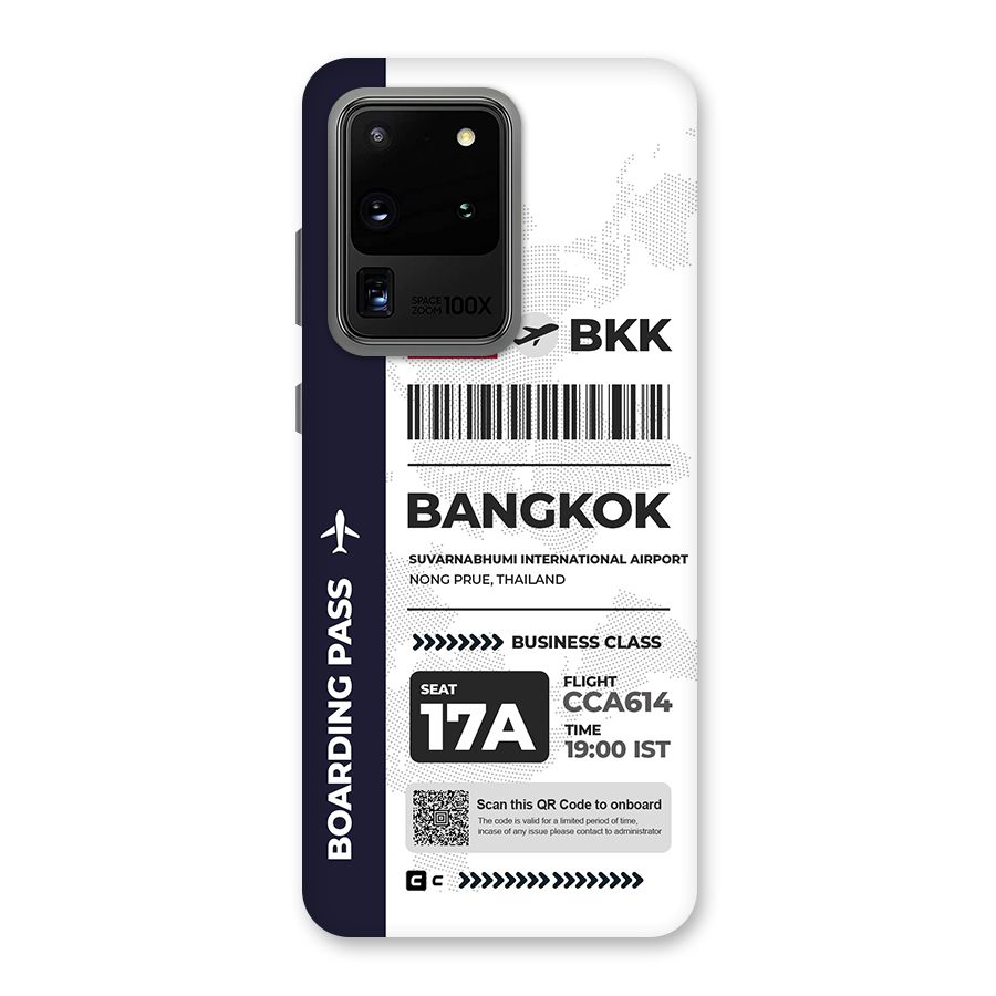 International Boarding Pass Bangkok Back Case for Galaxy S20 Ultra