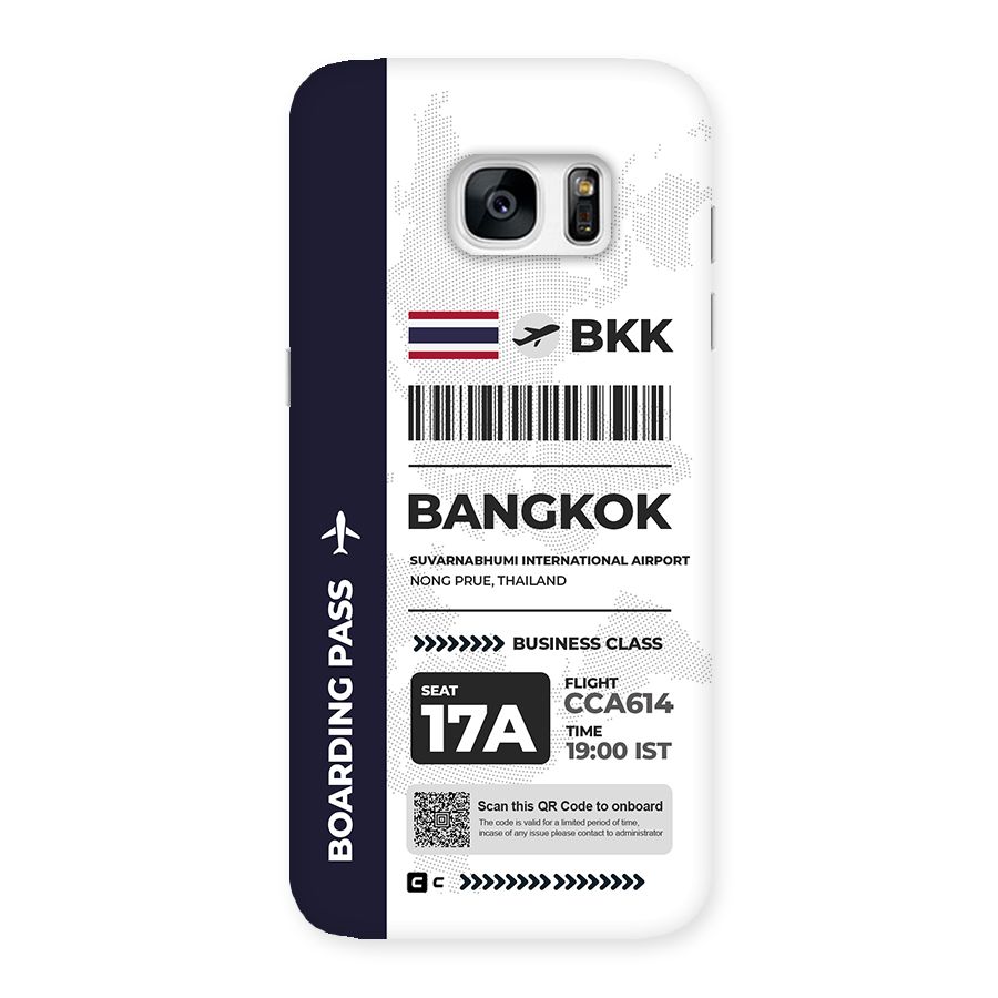 International Boarding Pass Bangkok Back Case for Galaxy S7 Edge