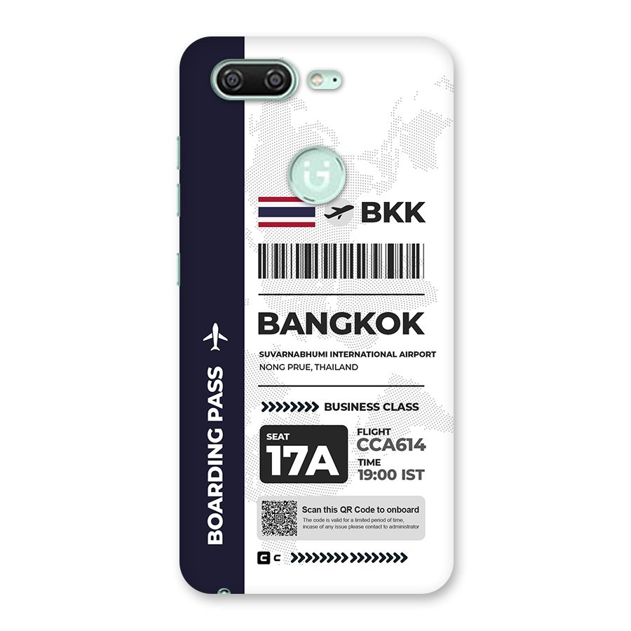 International Boarding Pass Bangkok Back Case for Gionee S10