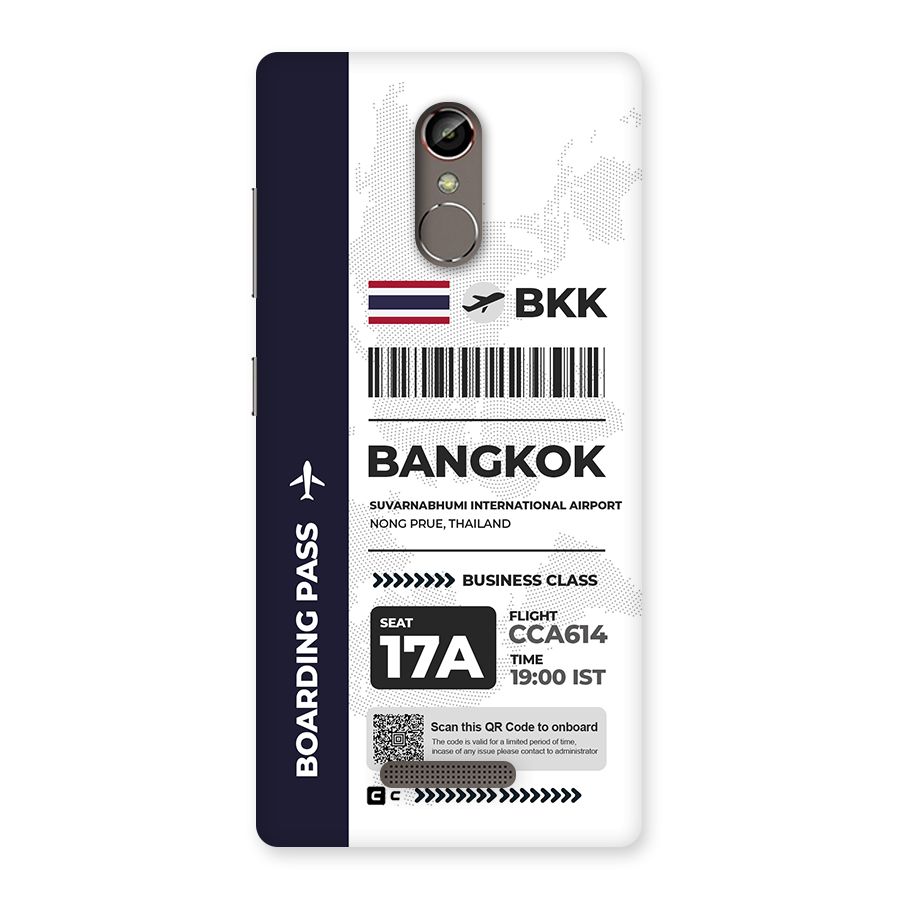 International Boarding Pass Bangkok Back Case for Gionee S6s