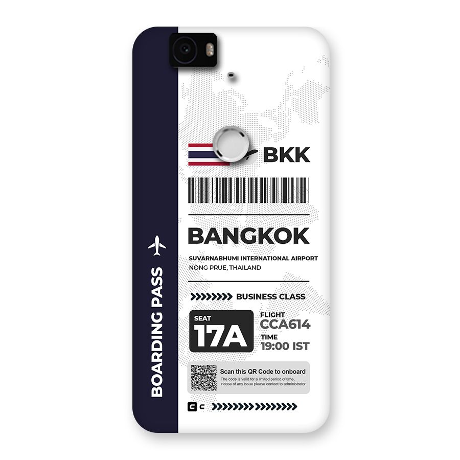 International Boarding Pass Bangkok Back Case for Google Nexus 6P