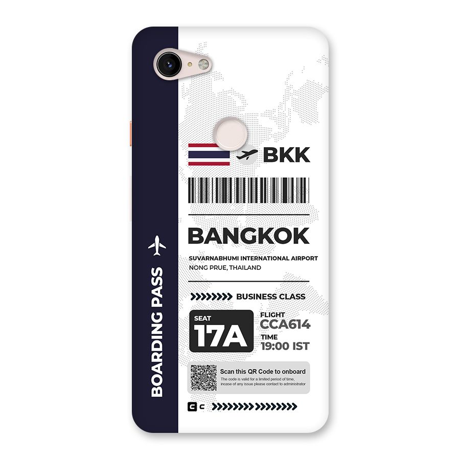 International Boarding Pass Bangkok Back Case for Google Pixel 3 XL