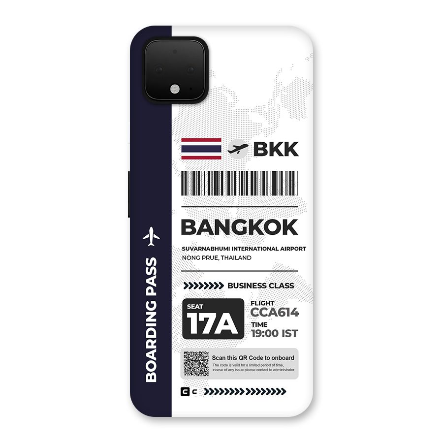 International Boarding Pass Bangkok Back Case for Google Pixel 4 XL