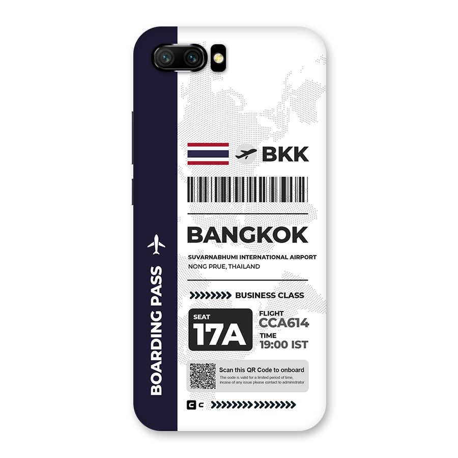 International Boarding Pass Bangkok Back Case for Honor 10