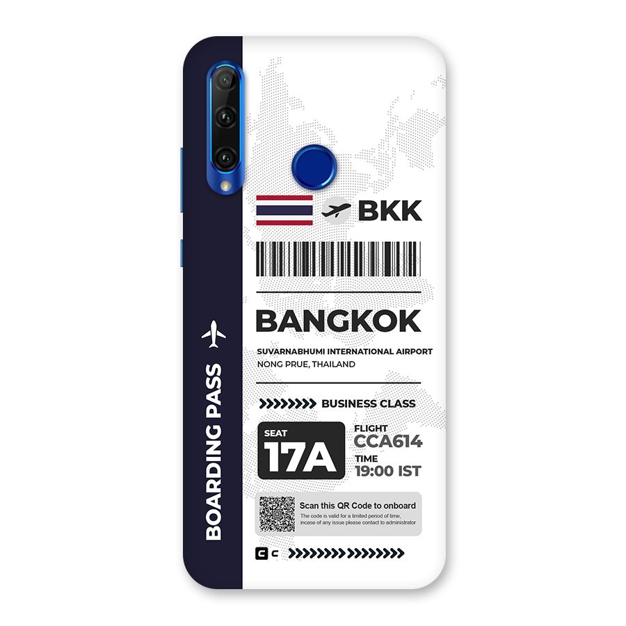 International Boarding Pass Bangkok Back Case for Honor 20i