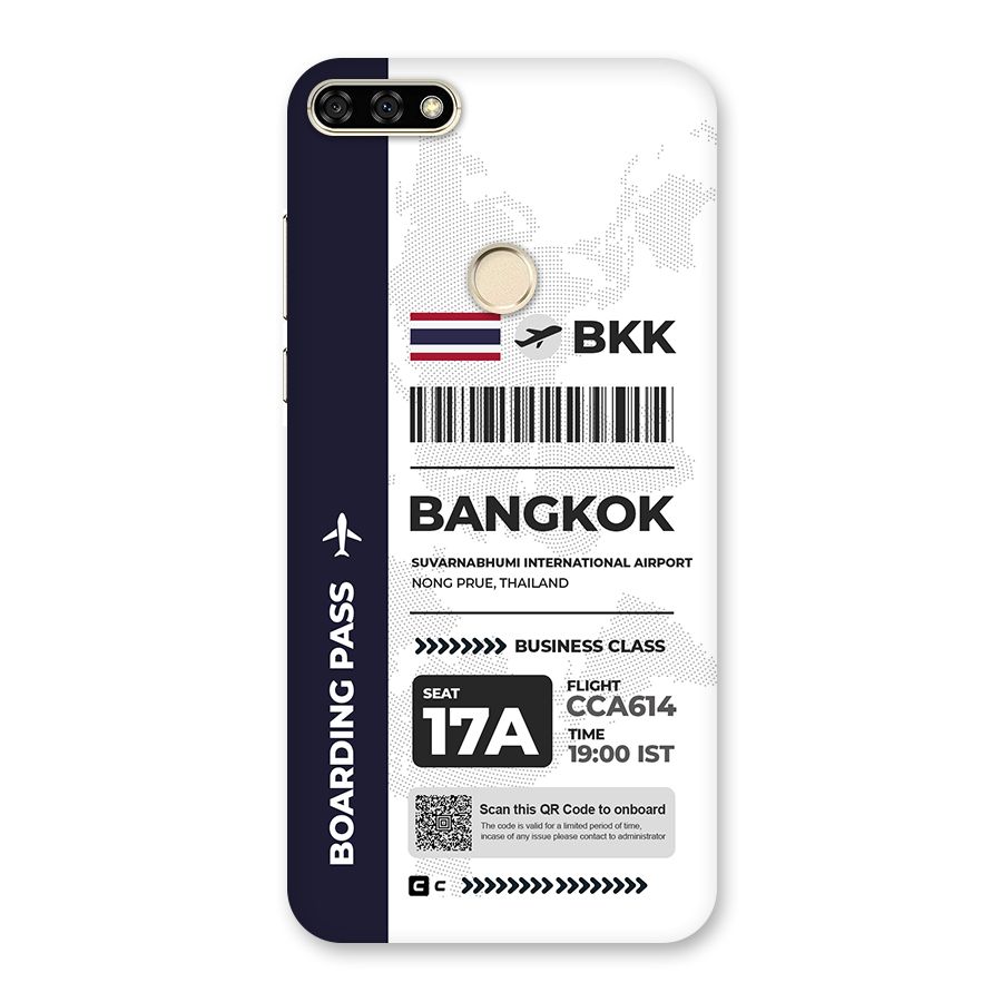 International Boarding Pass Bangkok Back Case for Honor 7A