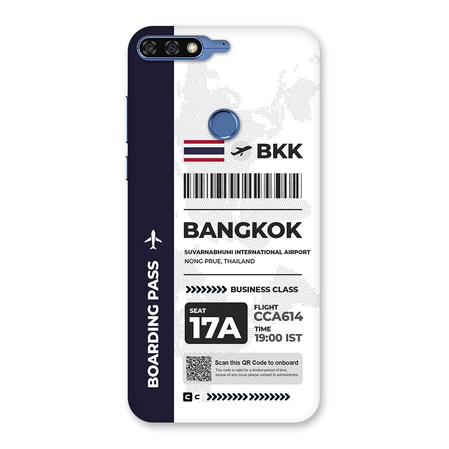 International Boarding Pass Bangkok Back Case for Honor 7C