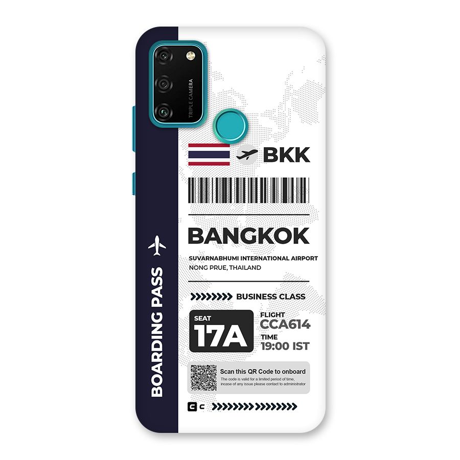 International Boarding Pass Bangkok Back Case for Honor 9A
