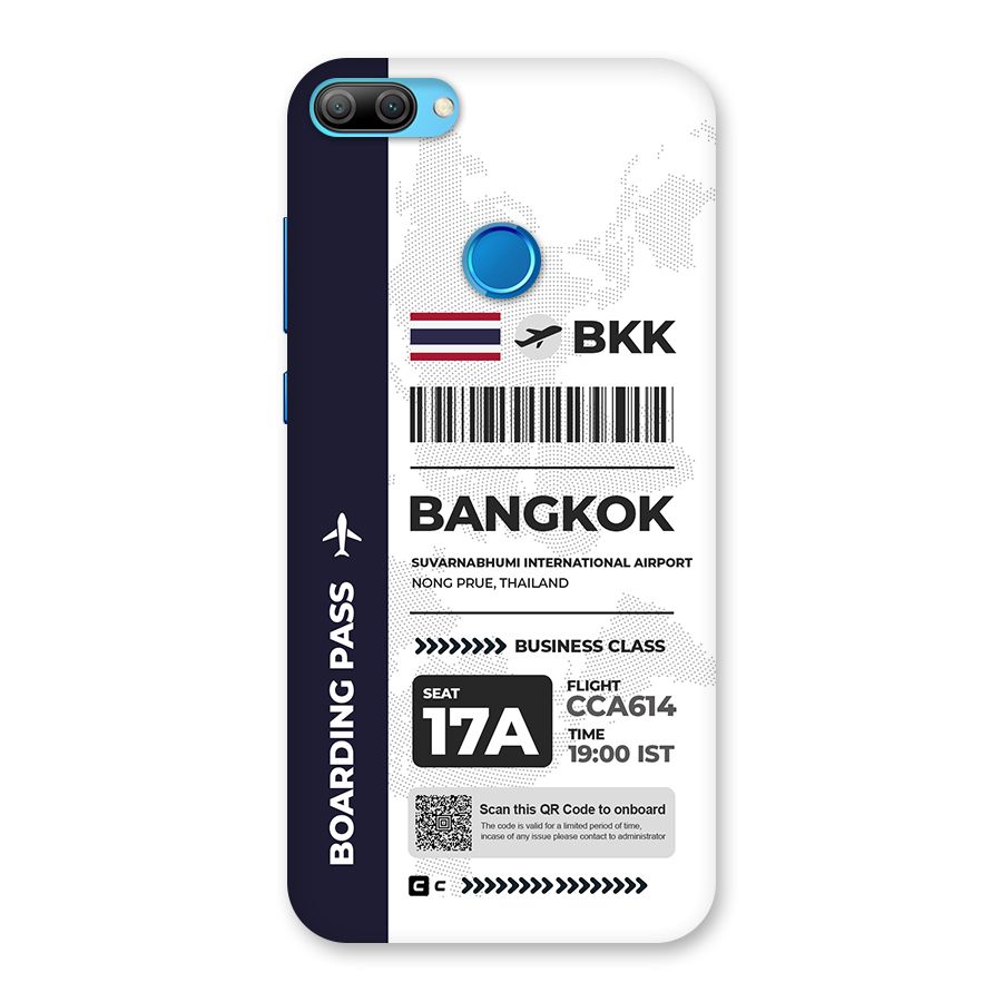 International Boarding Pass Bangkok Back Case for Honor 9N