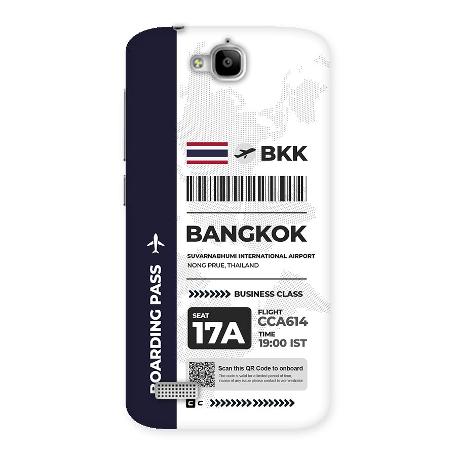 International Boarding Pass Bangkok Back Case for Honor Holly