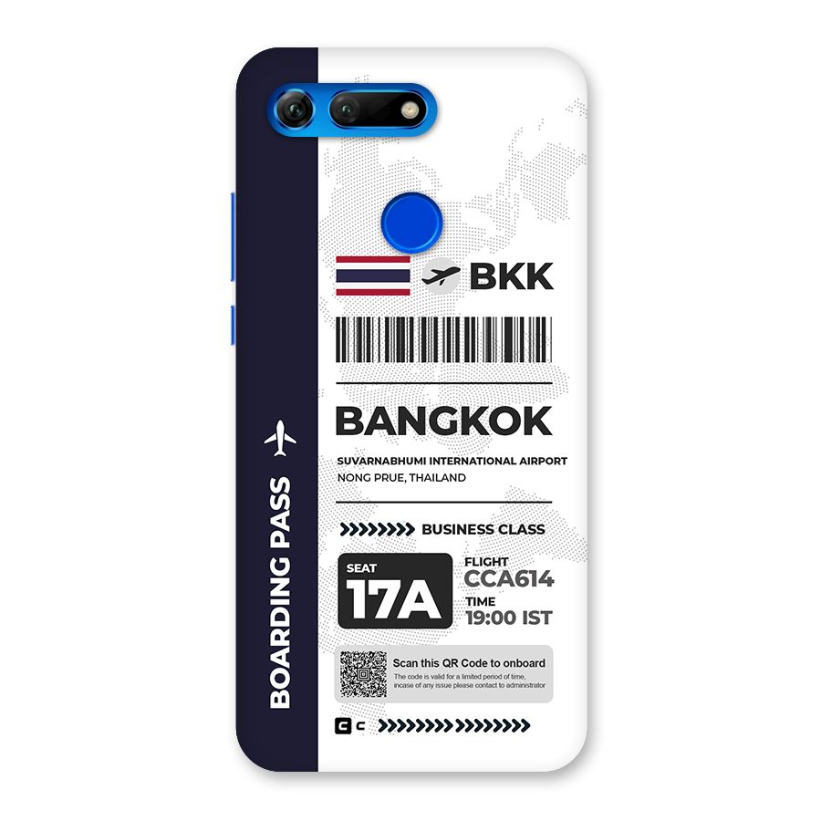 International Boarding Pass Bangkok Back Case for Honor View 20
