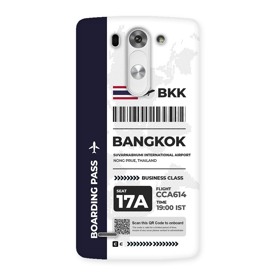 International Boarding Pass Bangkok Back Case for LG G3 Beat