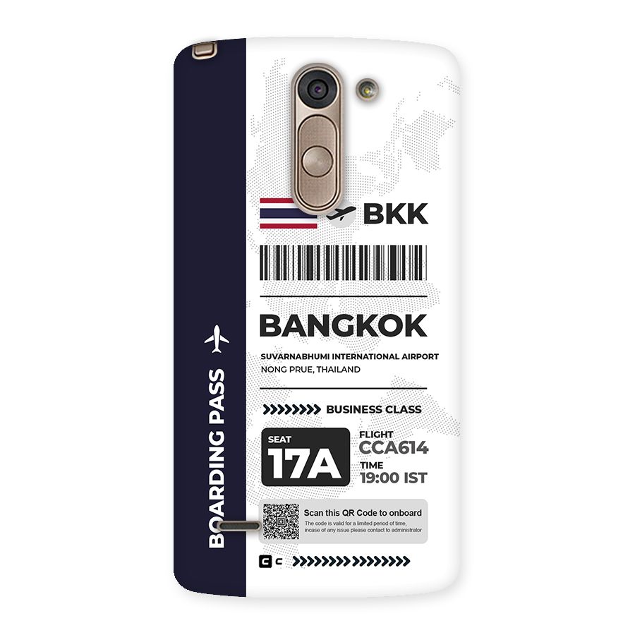 International Boarding Pass Bangkok Back Case for LG G3 Stylus