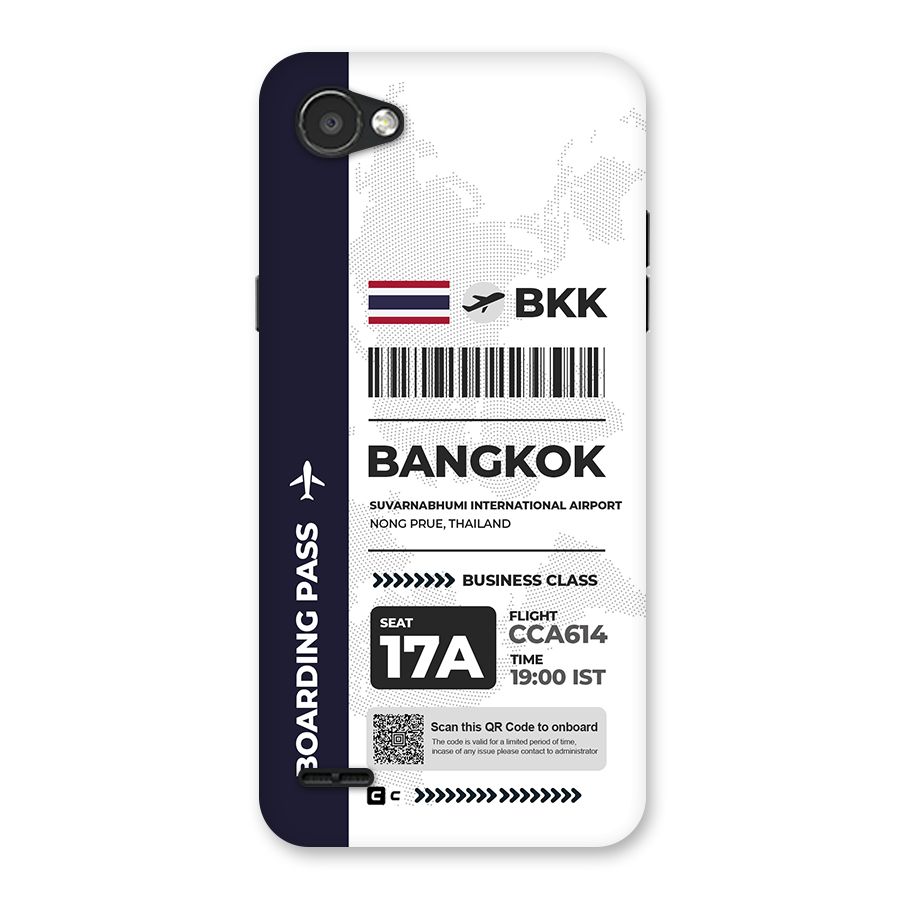 International Boarding Pass Bangkok Back Case for LG Q6