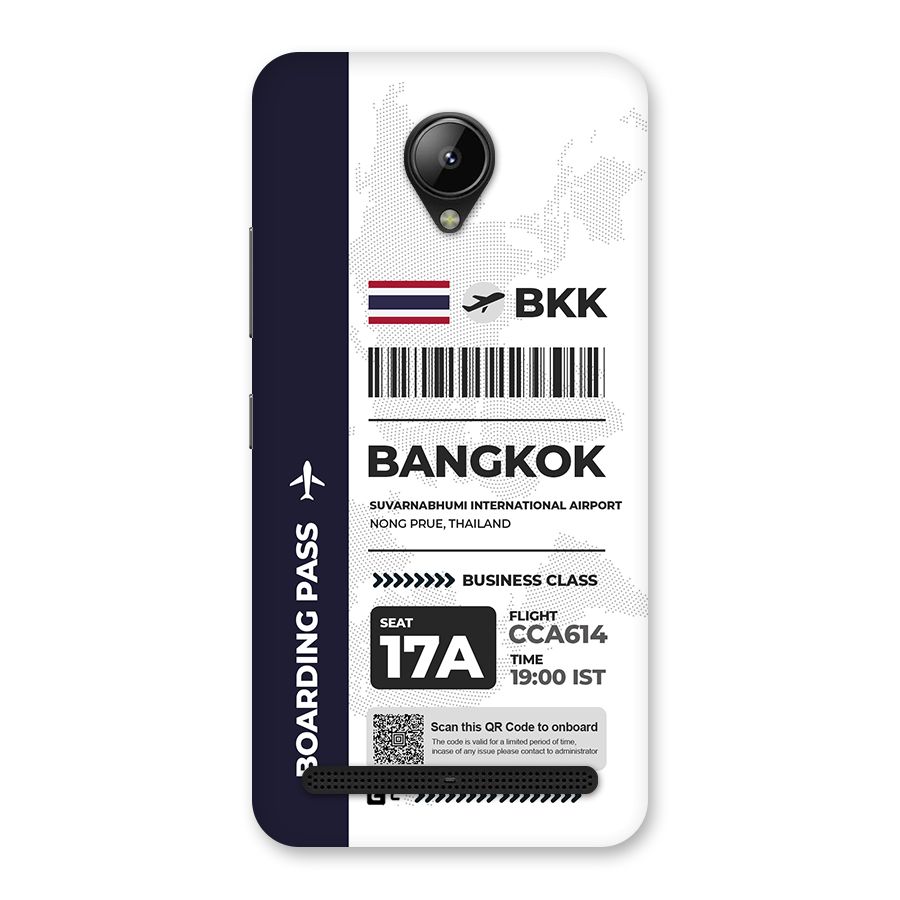 International Boarding Pass Bangkok Back Case for Lenovo C2
