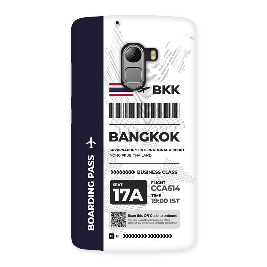 International Boarding Pass Bangkok Back Case for Lenovo K4 Note