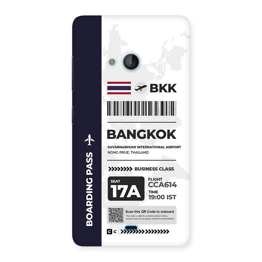 International Boarding Pass Bangkok Back Case for Lumia 540