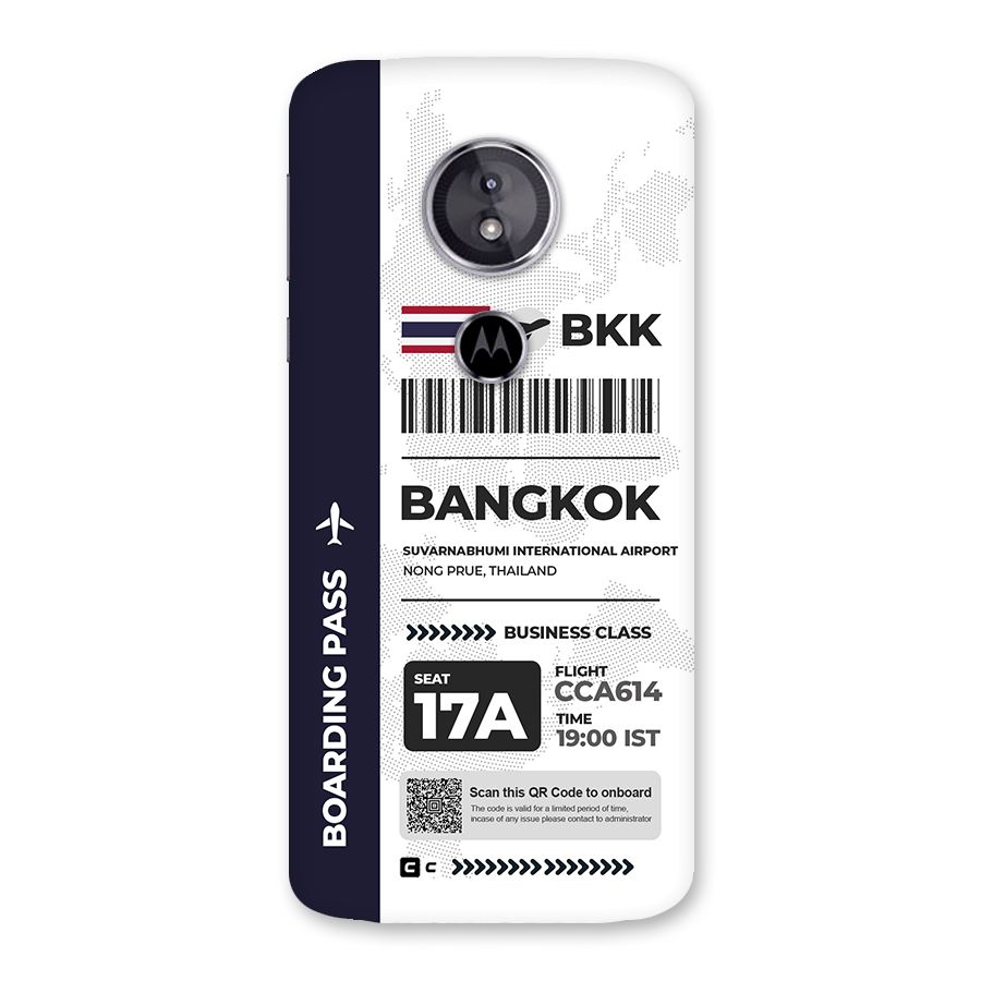 International Boarding Pass Bangkok Back Case for Moto E5