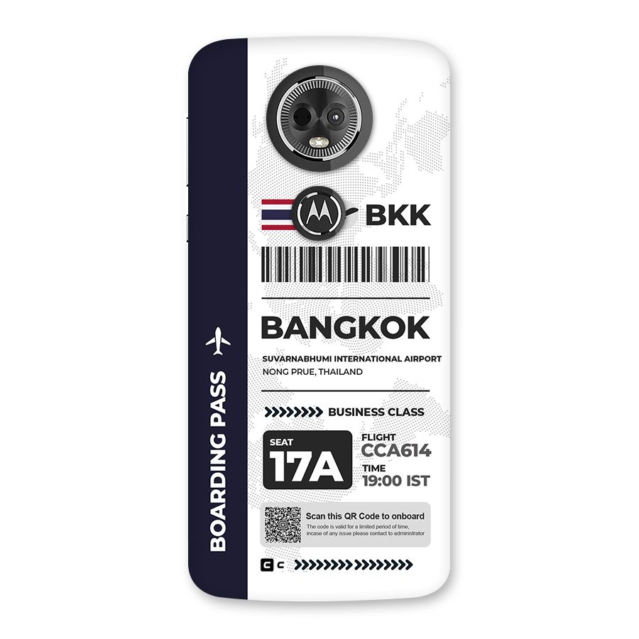International Boarding Pass Bangkok Back Case for Moto E5 Plus