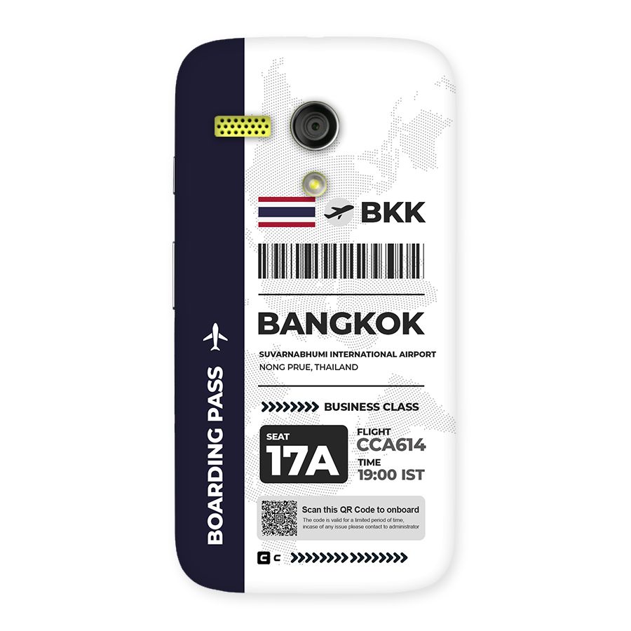 International Boarding Pass Bangkok Back Case for Moto G