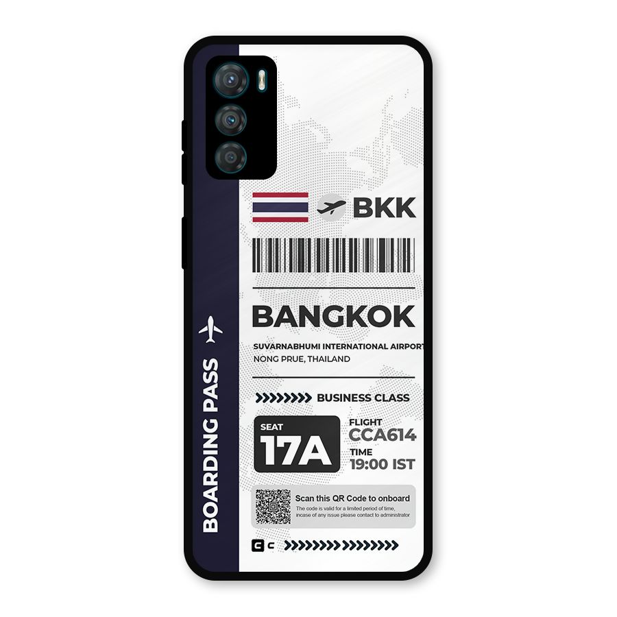International Boarding Pass Bangkok Metal Back Case for Moto G42