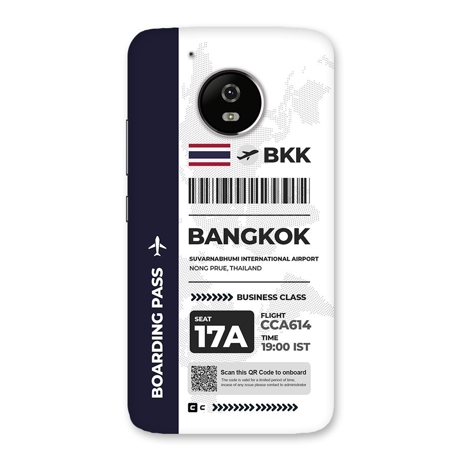 International Boarding Pass Bangkok Back Case for Moto G5