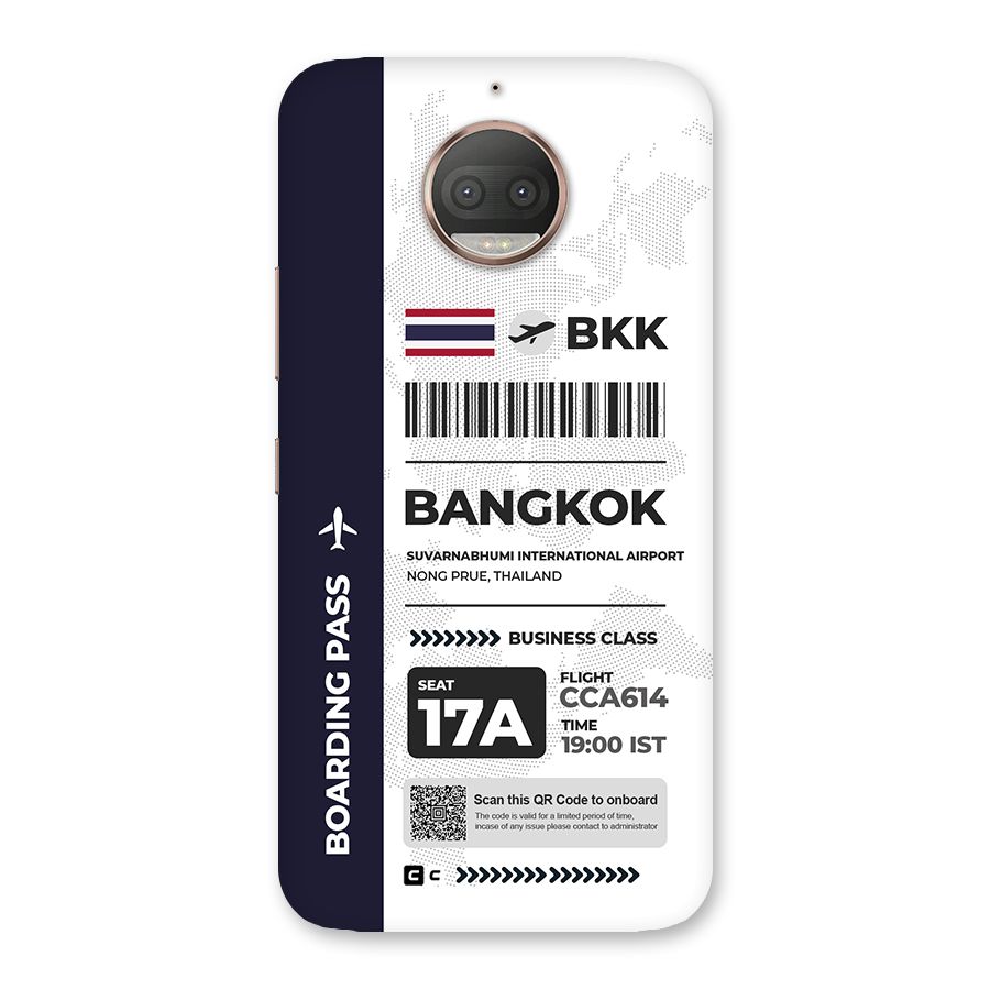 International Boarding Pass Bangkok Back Case for Moto G5s Plus