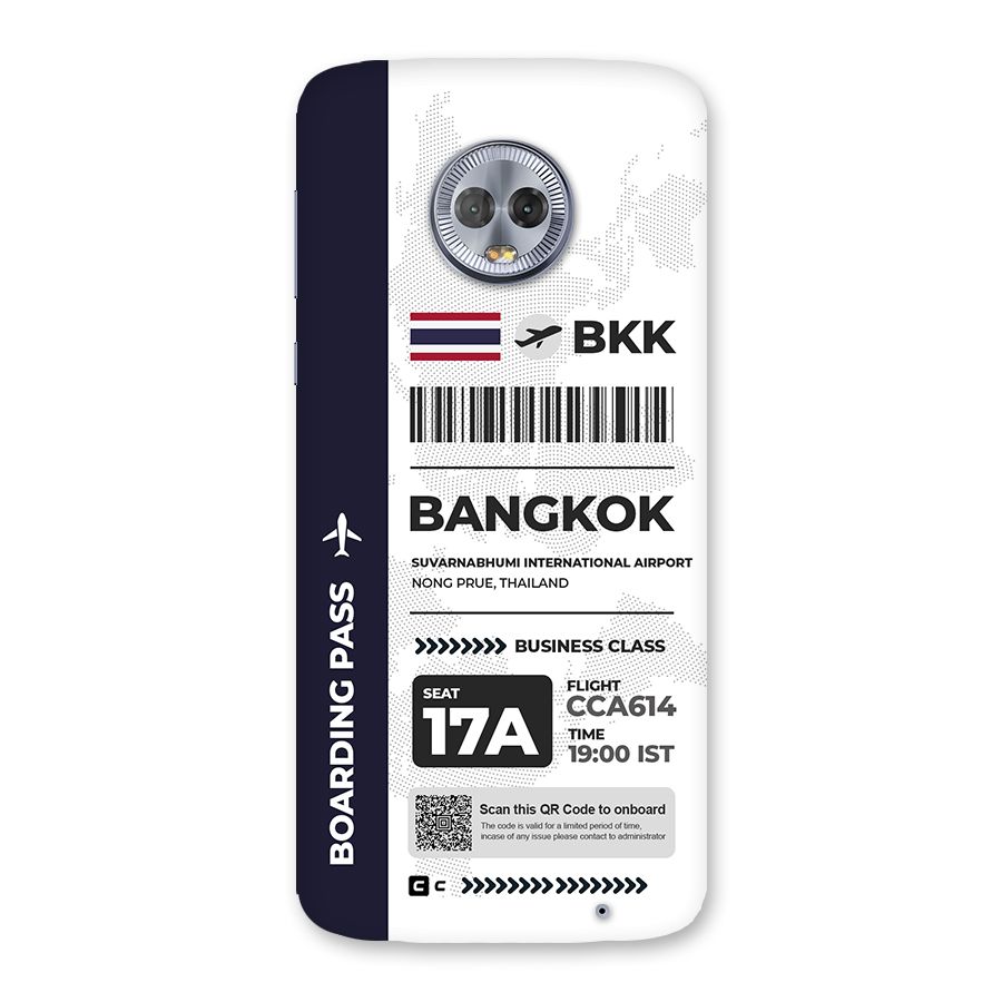 International Boarding Pass Bangkok Back Case for Moto G6 Plus
