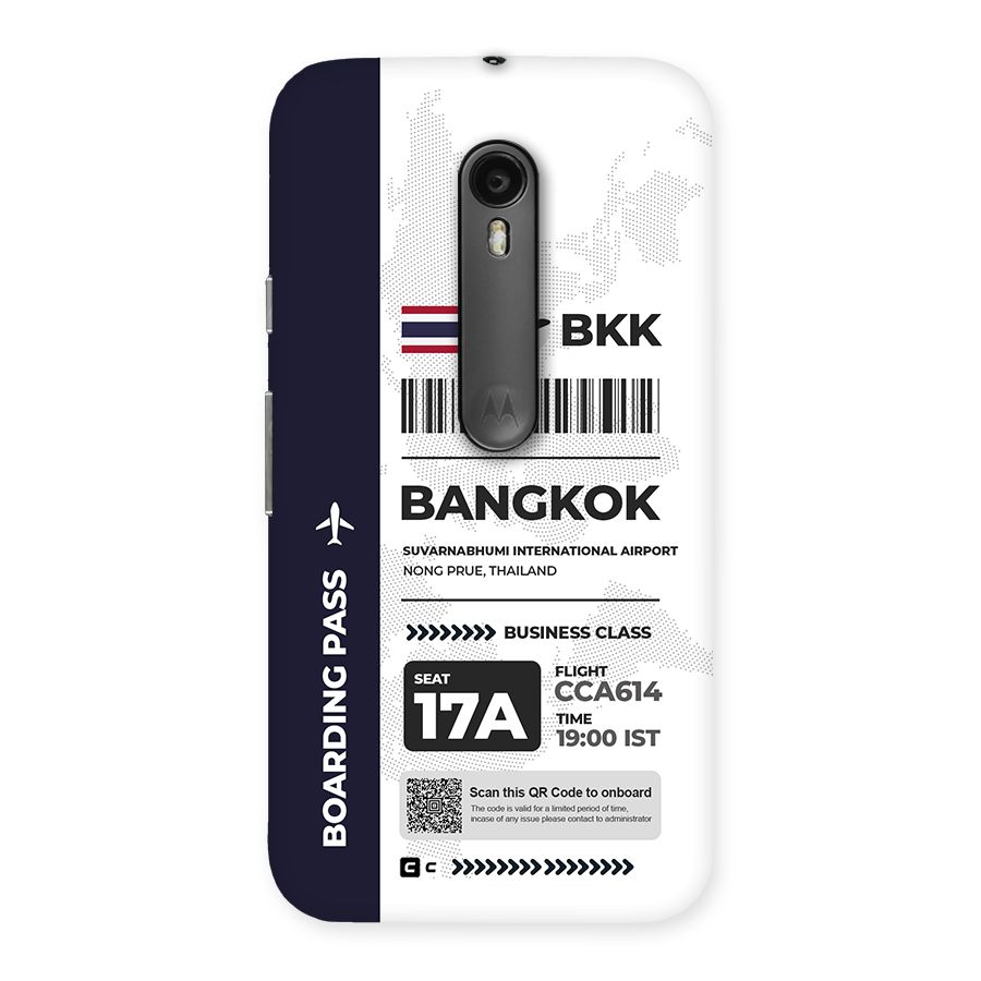International Boarding Pass Bangkok Back Case for Moto G Turbo