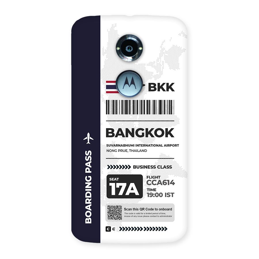 International Boarding Pass Bangkok Back Case for Moto X2