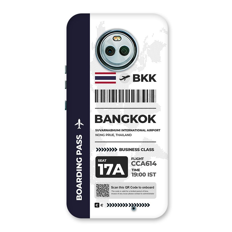 International Boarding Pass Bangkok Back Case for Moto X4