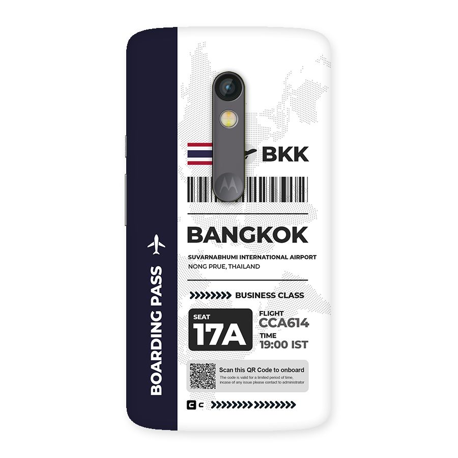 International Boarding Pass Bangkok Back Case for Moto X Play