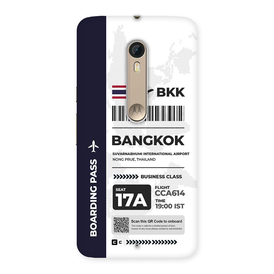 International Boarding Pass Bangkok Back Case for Moto X Style