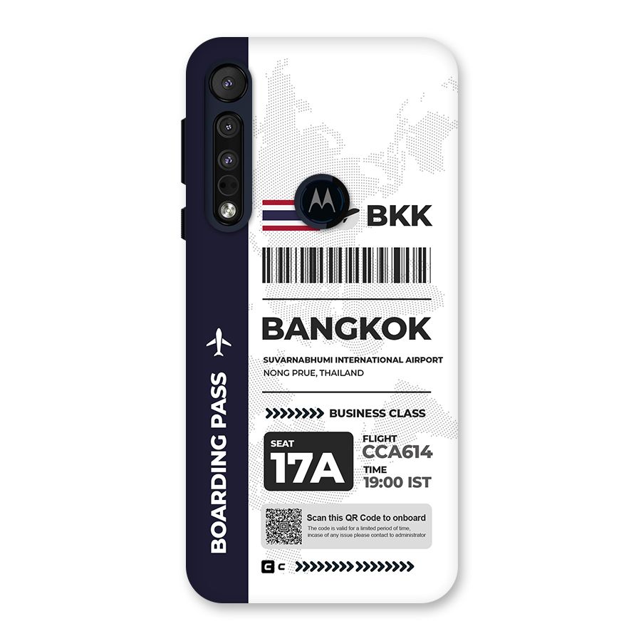 International Boarding Pass Bangkok Back Case for Motorola One Macro