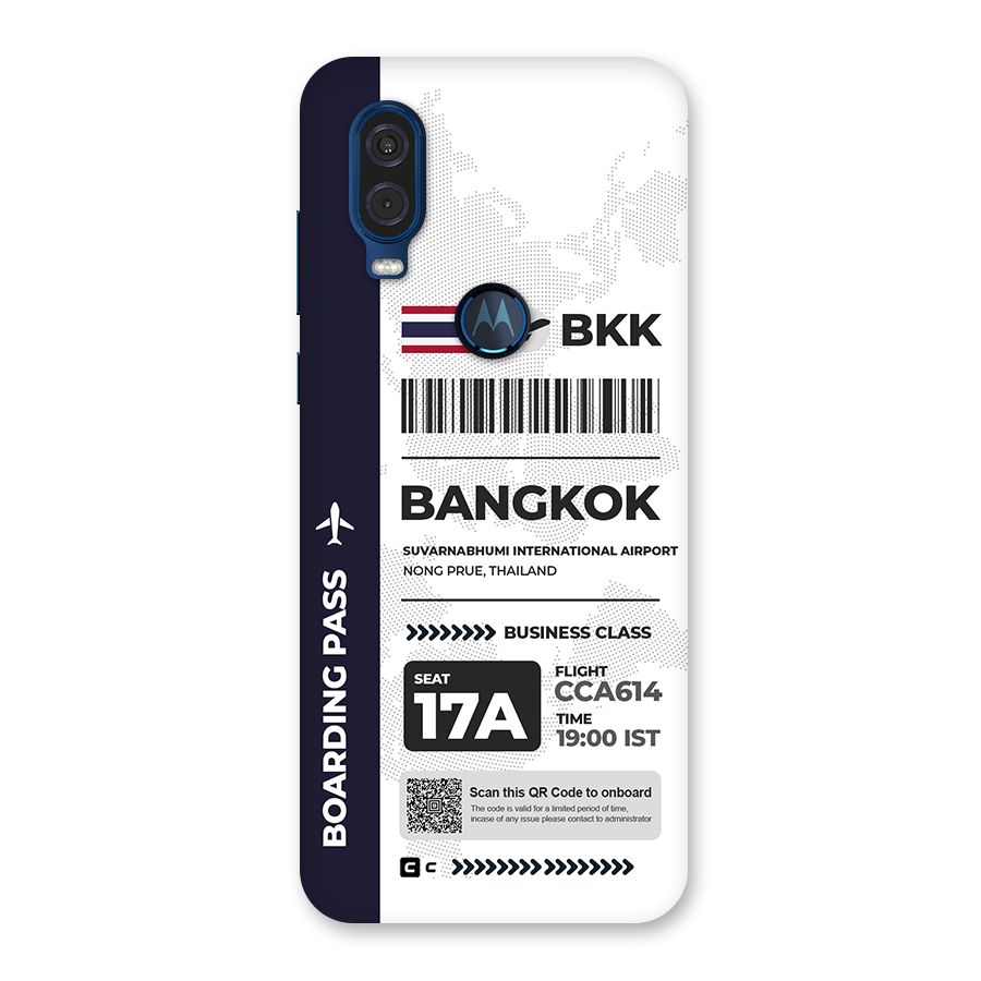International Boarding Pass Bangkok Back Case for Motorola One Vision