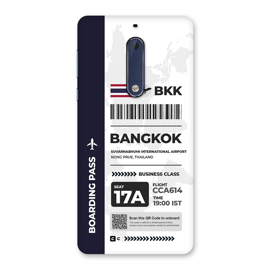 International Boarding Pass Bangkok Back Case for Nokia 5